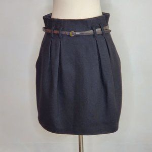 THEORY Black Winter Wool Blend Hollyann Skirt 8 EUC